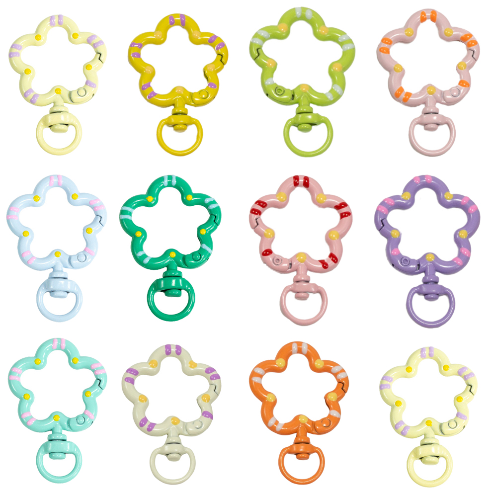Jewelry Making School - 5pcs Flower Metal Lobster Claw Clasps
