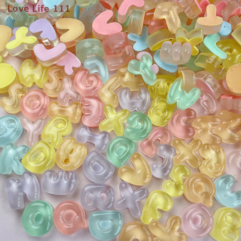 Jewelry Making Box - New20Pcs Mini Letters Mixed Resin Accessories