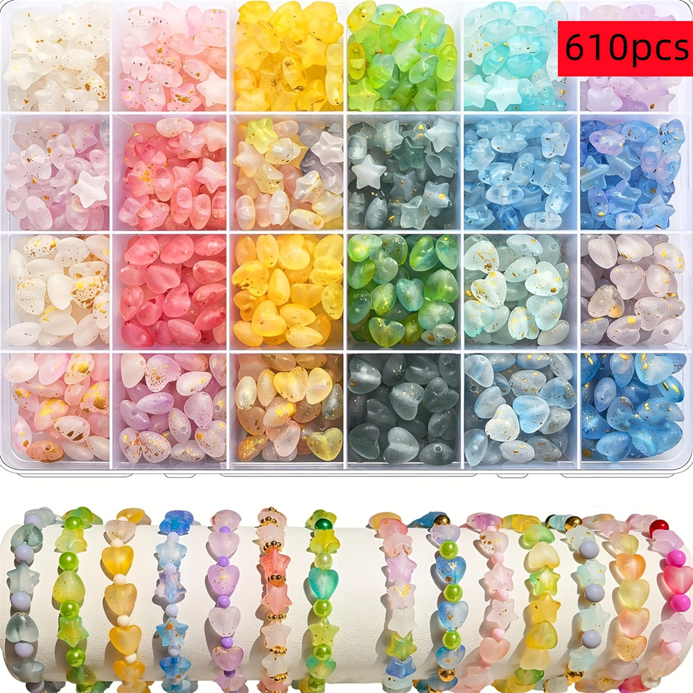 Jewelry Making Box - 610pcs 24 grid Star Moon Mixed