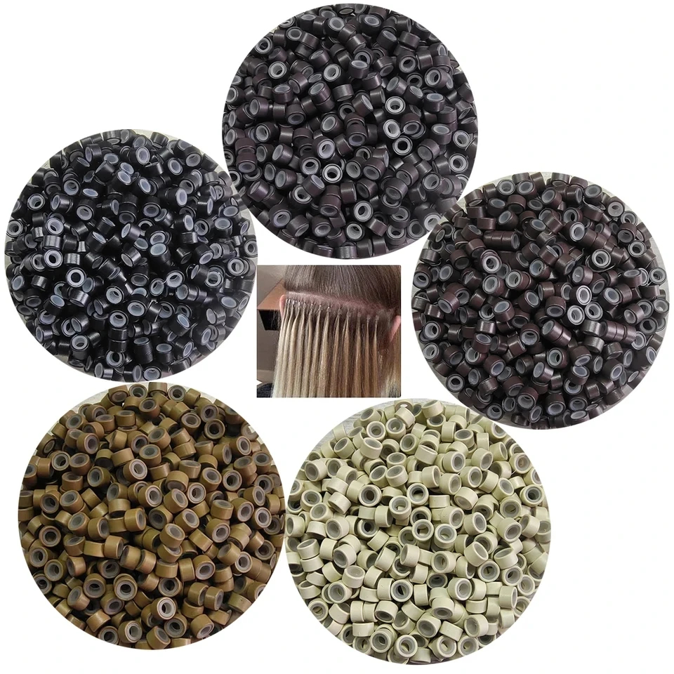 Crimp Bead Tube - 100pcs 5.0*3.0*3.0mm Micro Silicone Lined Rings/Beads