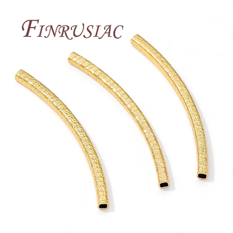 Crimp Bead Tube - 35mm*2mm 18K Gold Plated Tube Spacer