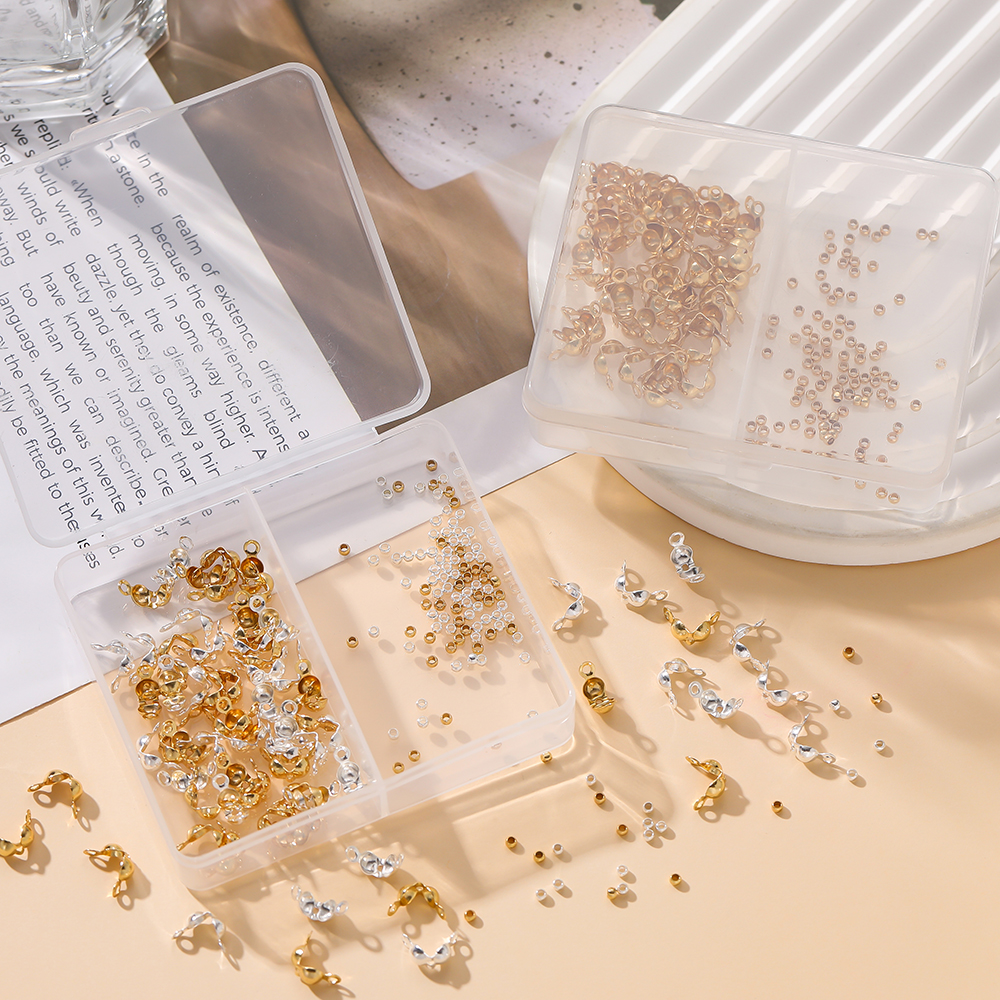 Jewelry Making Box - 150pcs/Box 18K Gold Color Plated Ball