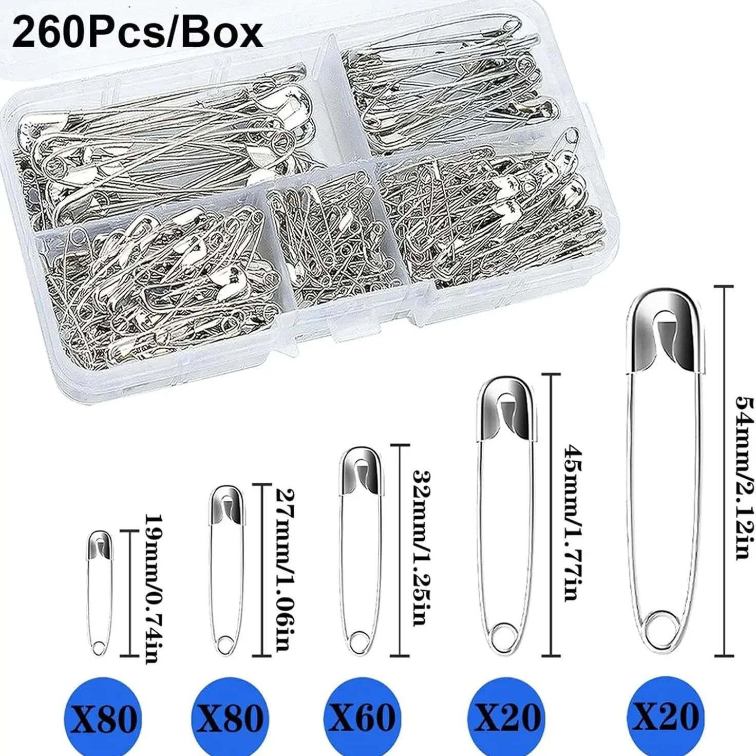 Silver Safety Pins Kit With St – Jewelry Making Organizer Bewertung und Preis