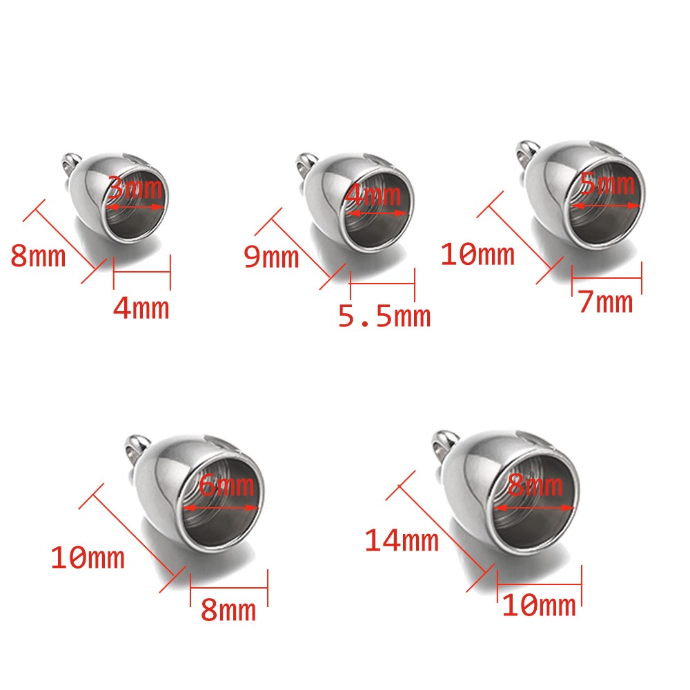 20pcs Tube End Caps Stainless  – Crimp Bead Tube Bewertung und Preis