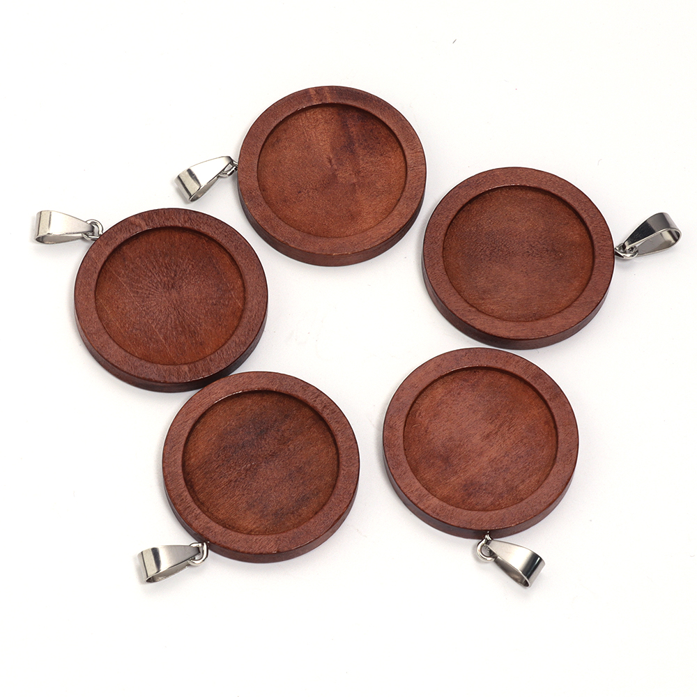 1-5pcs/lot 25 30mm Round Wood  – Jewelry Making Soldering Kit Bewertung und Preis