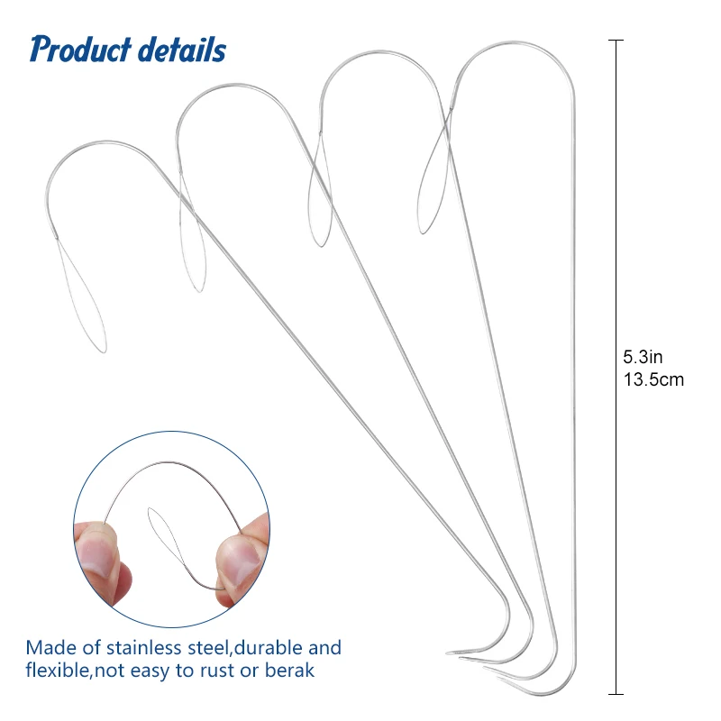 2/5Pcs 5.3 Inches Large Eye Cu – Beading Needle Fine Bewertung und Preis