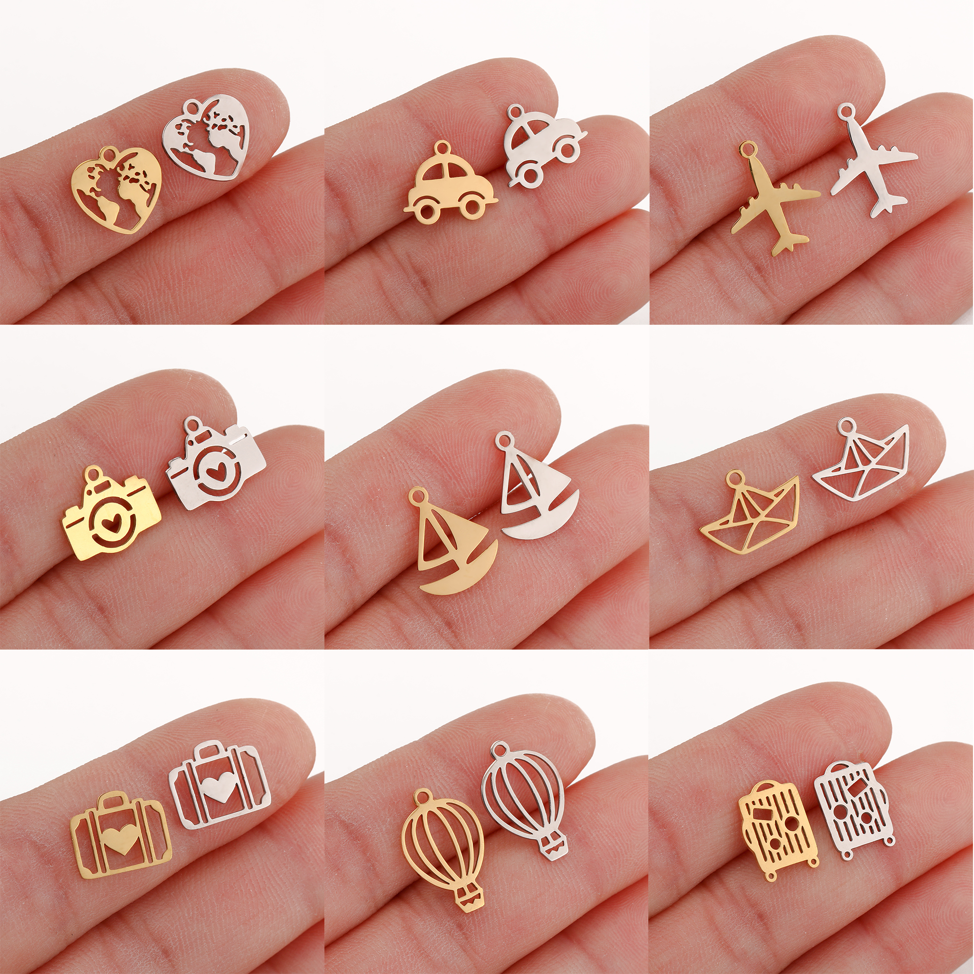 5Pcs Travel Heart Map/Airplane – Jewelry Making Videos Bewertung und Preis