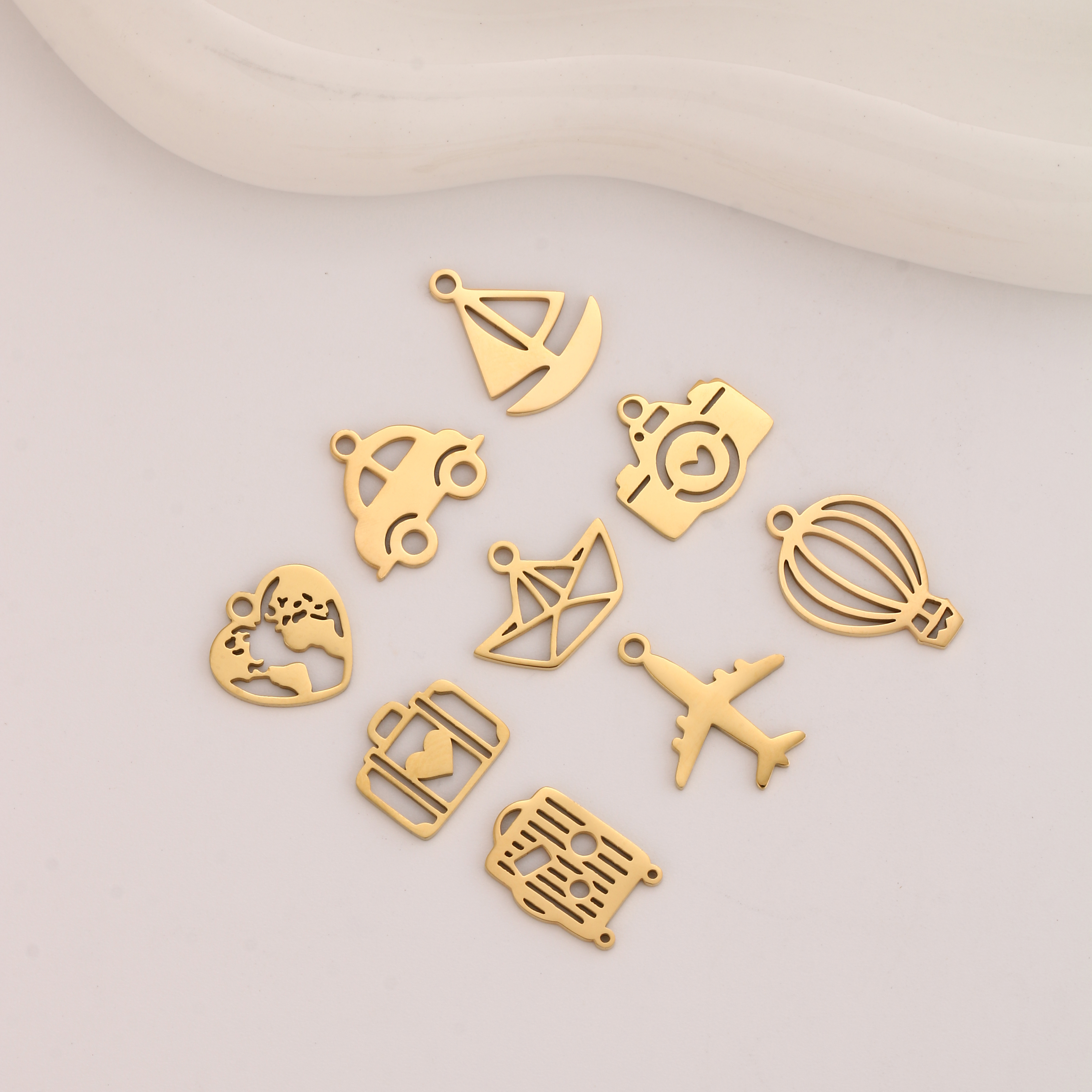 5Pcs Travel Heart Map/Airplane – Jewelry Making Videos Bewertung und Preis