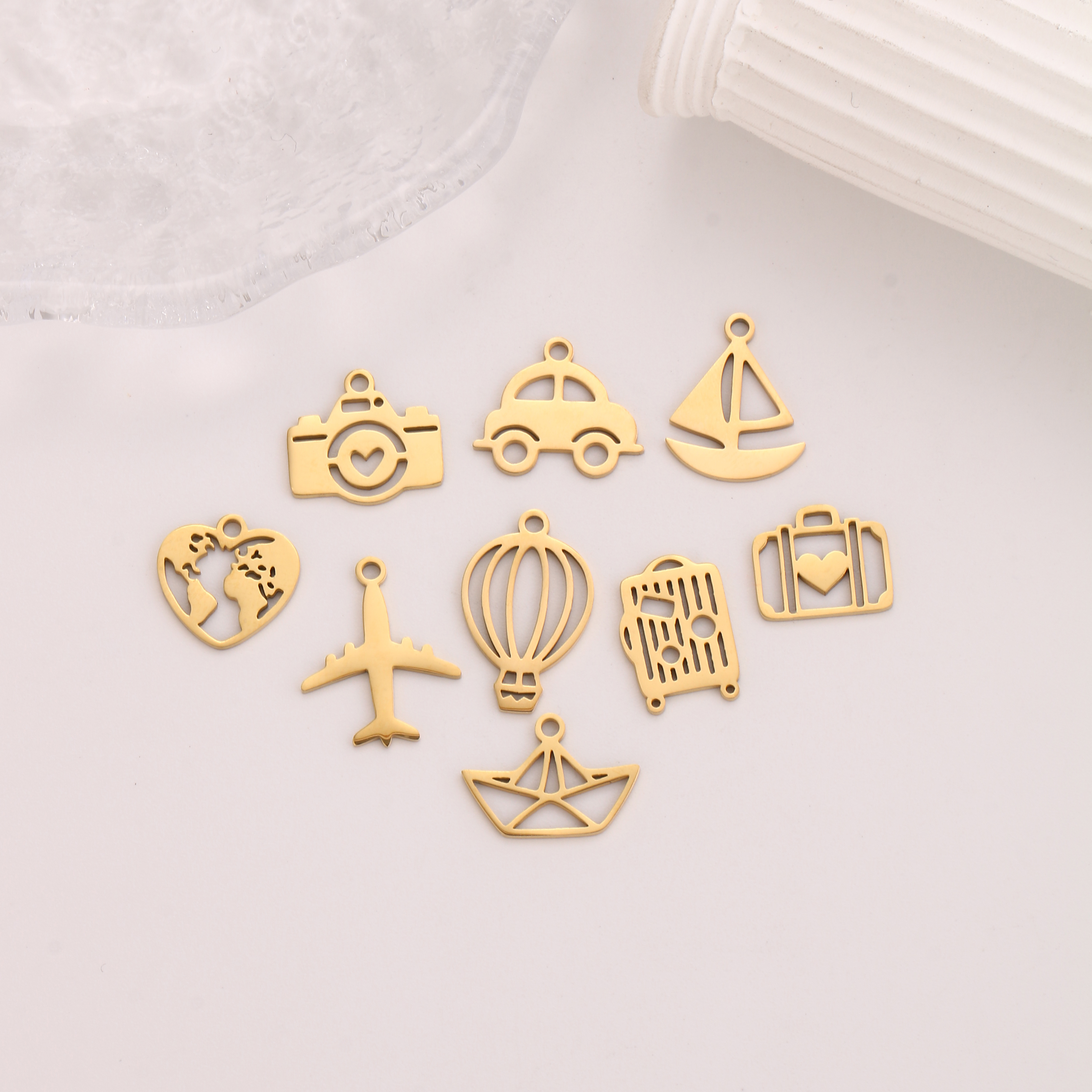 5Pcs Travel Heart Map/Airplane – Jewelry Making Videos Bewertung und Preis