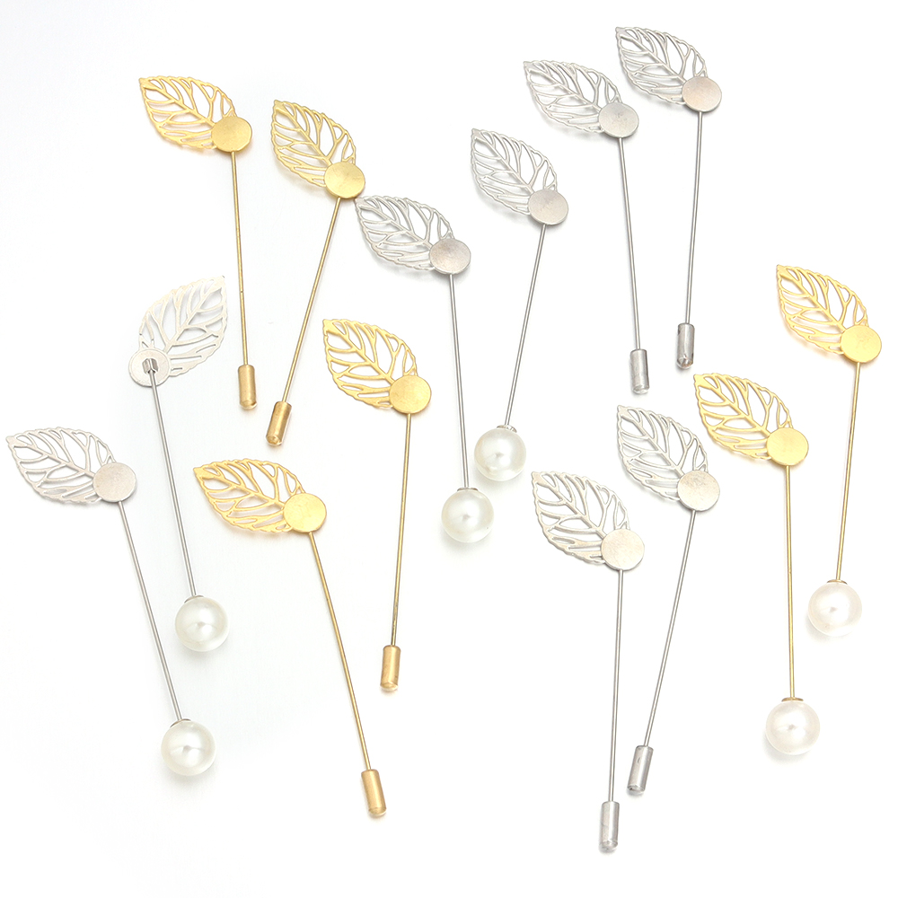 10pcs/lot Metal Leaves Brooch  – Beading Needle Fine Bewertung und Preis