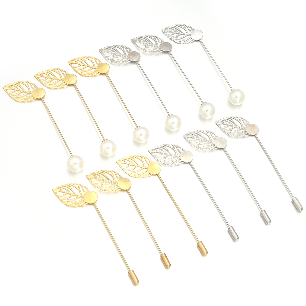 10pcs/lot Metal Leaves Brooch  – Beading Needle Fine Bewertung und Preis