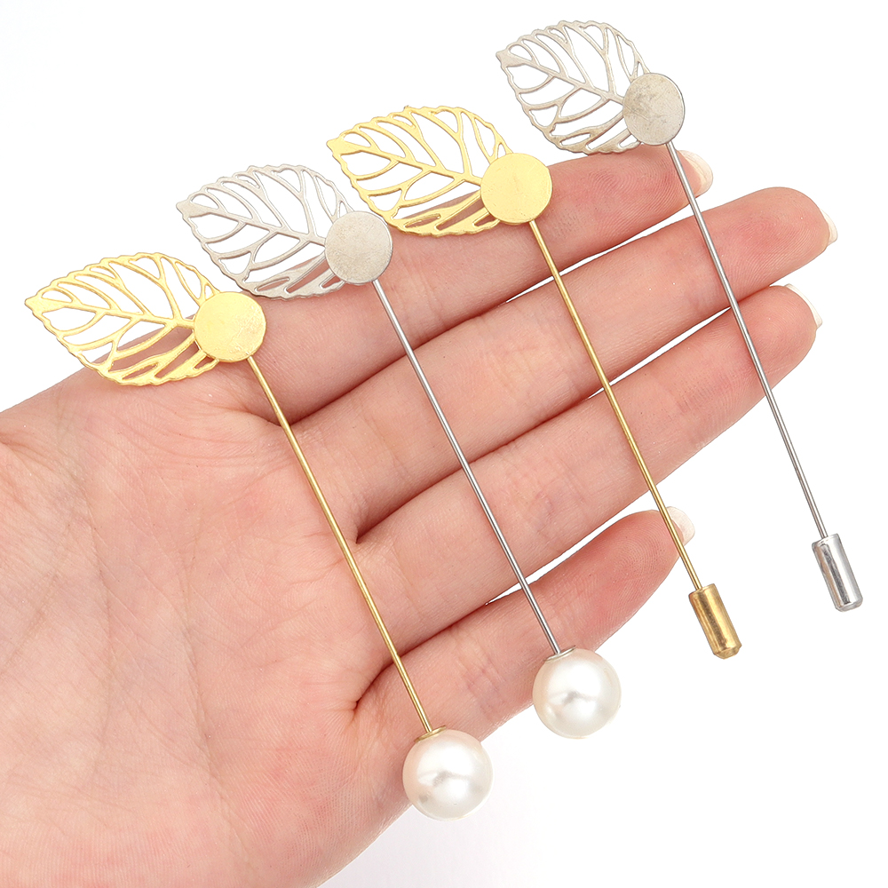 10pcs/lot Metal Leaves Brooch  – Beading Needle Fine Bewertung und Preis