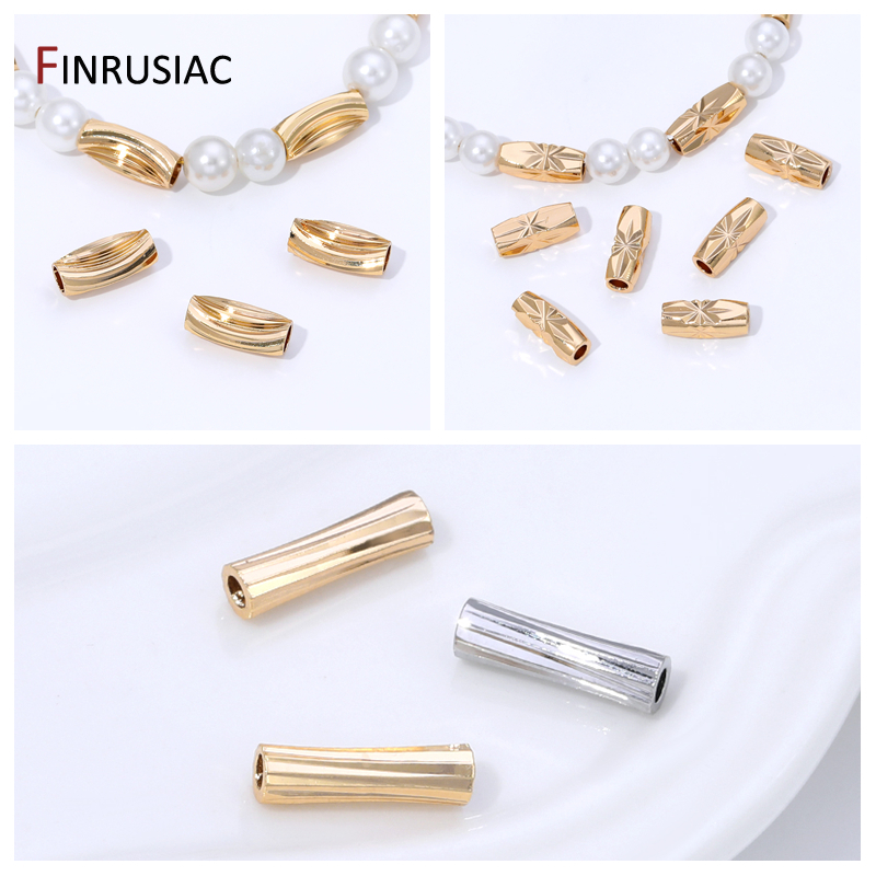 14K Gold Plated Brass Stripe T – Crimp Bead Tube Bewertung und Preis