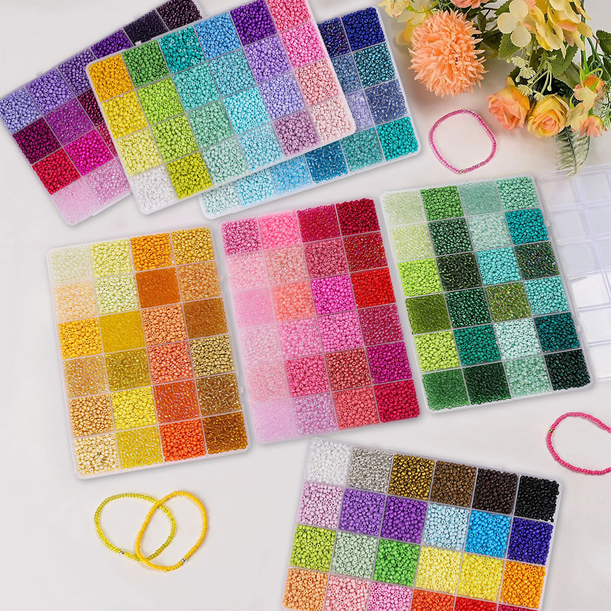 5200pcs 3mm Glass Seed Beads K – Jewelry Making Organizer Bewertung und Preis