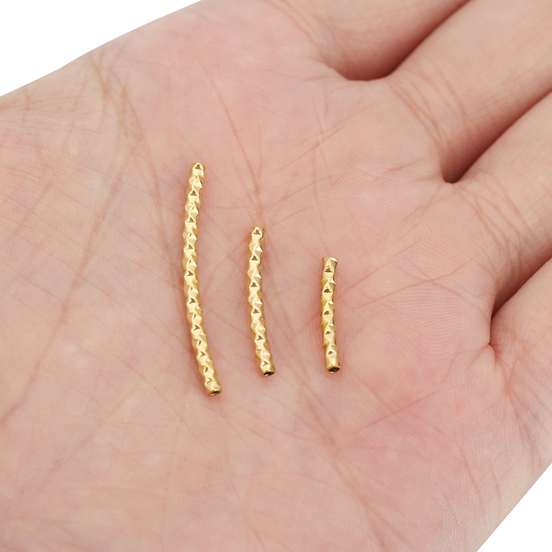 10pcs PVD Stainless Steel Curv – Crimp Bead Tube Bewertung und Preis