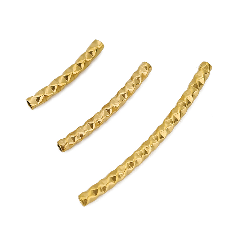 10pcs PVD Stainless Steel Curv – Crimp Bead Tube Bewertung und Preis