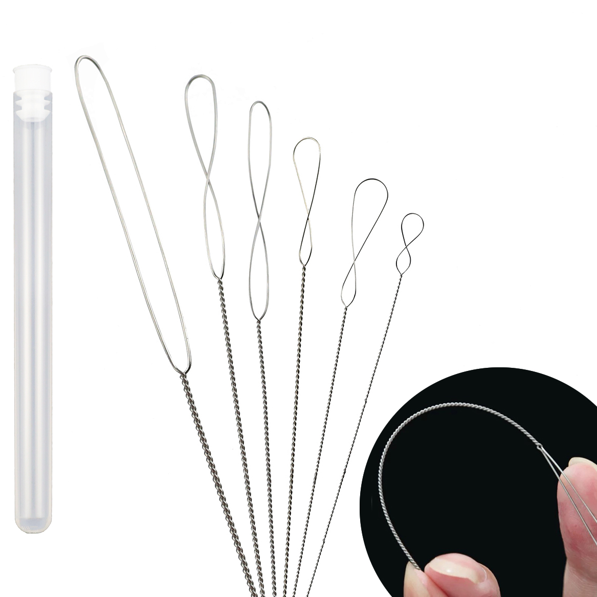 6Pcs/Lot 0.2-0.7mm Twisted Pin – Beading Needle Fine Bewertung und Preis