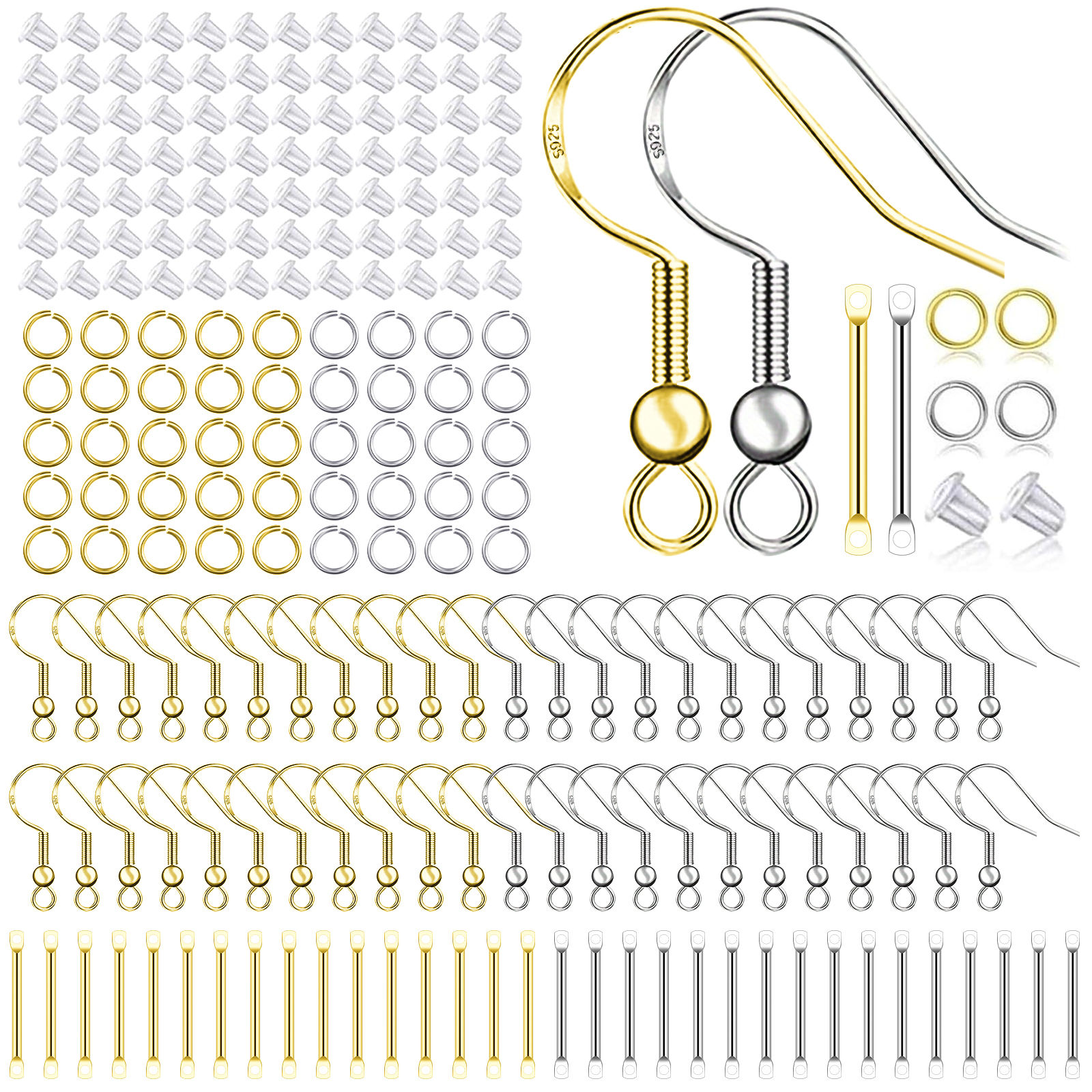 925 Silver/Gold Plated Earring – Jewelry Making Rings Bewertung und Preis