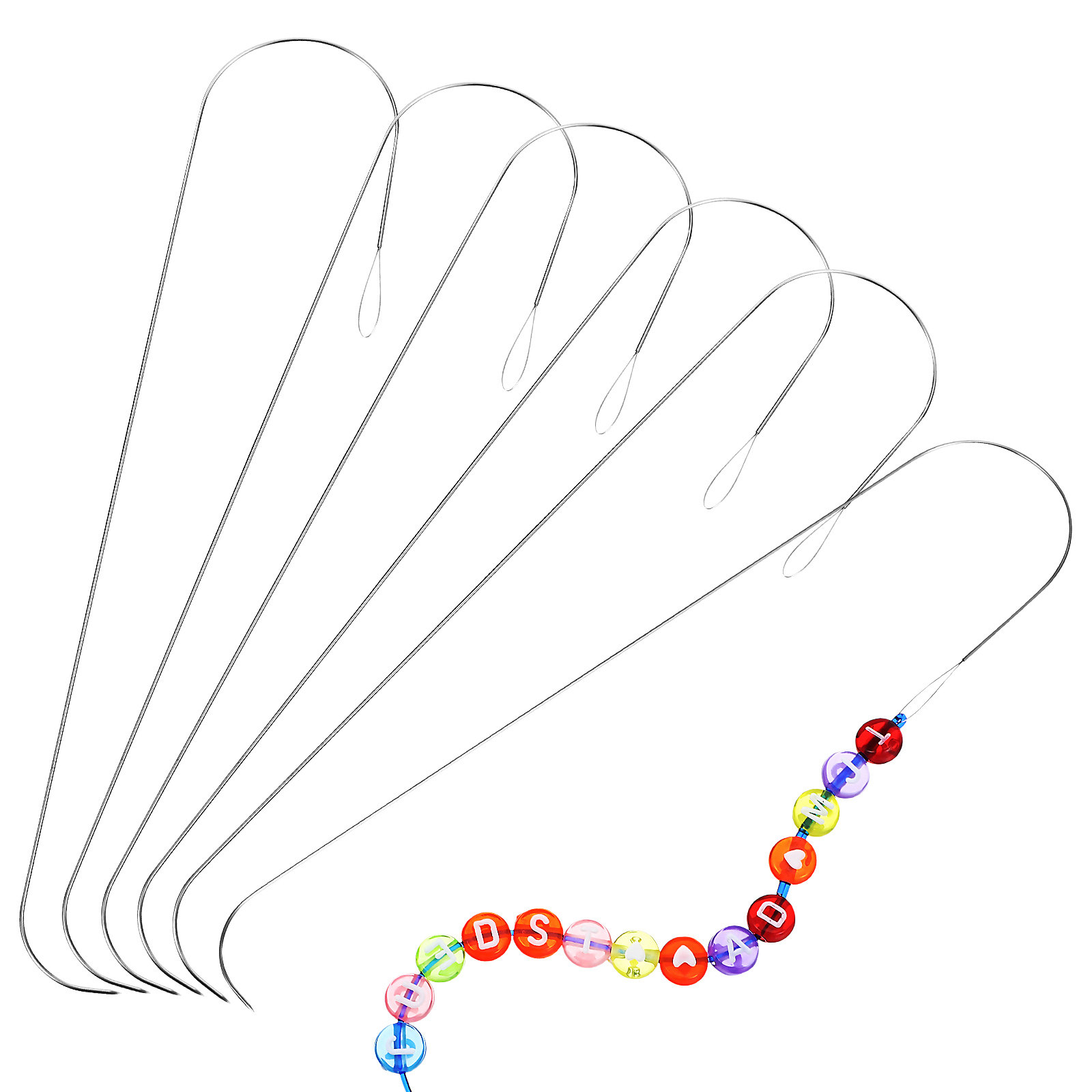6Pcs Rust-Resistant Curved Bea – Beading Needle Fine Bewertung und Preis