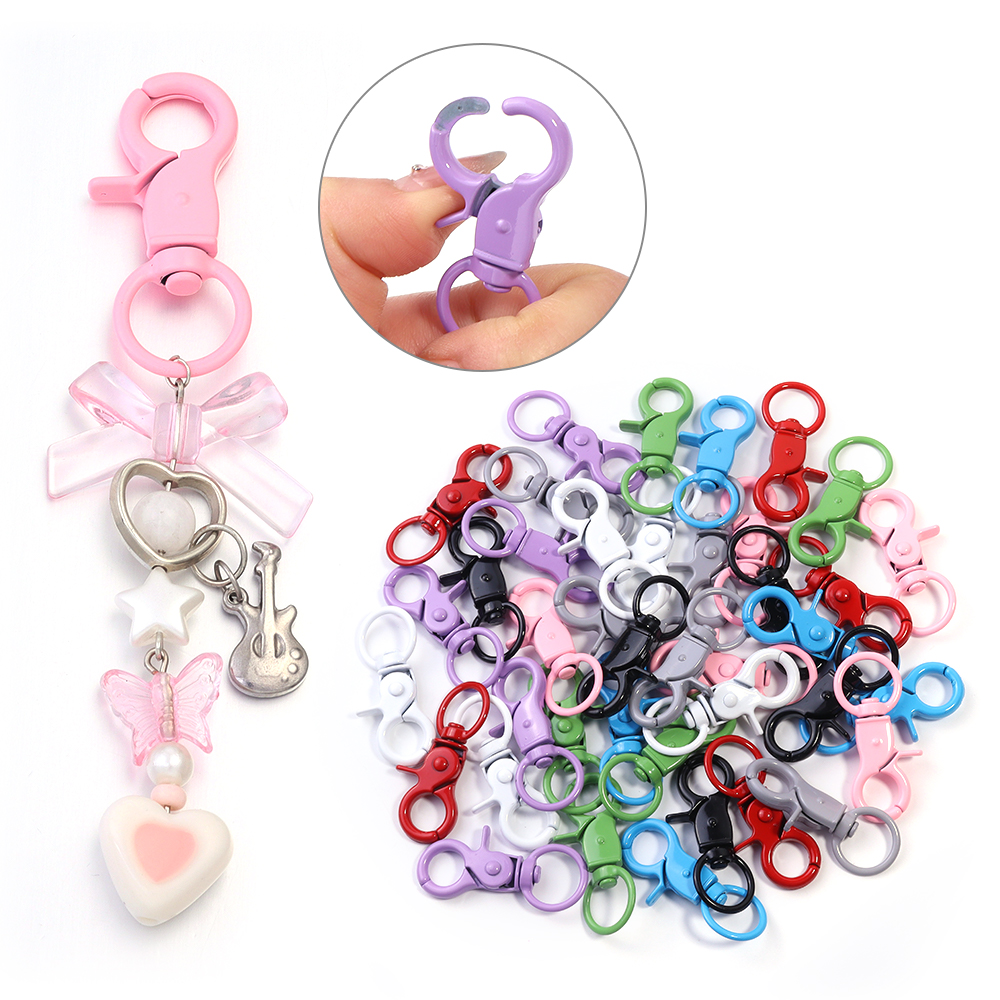 5Pcs/Lot Colorful Swivel Lobst – Jewelry Making Rings Bewertung und Preis