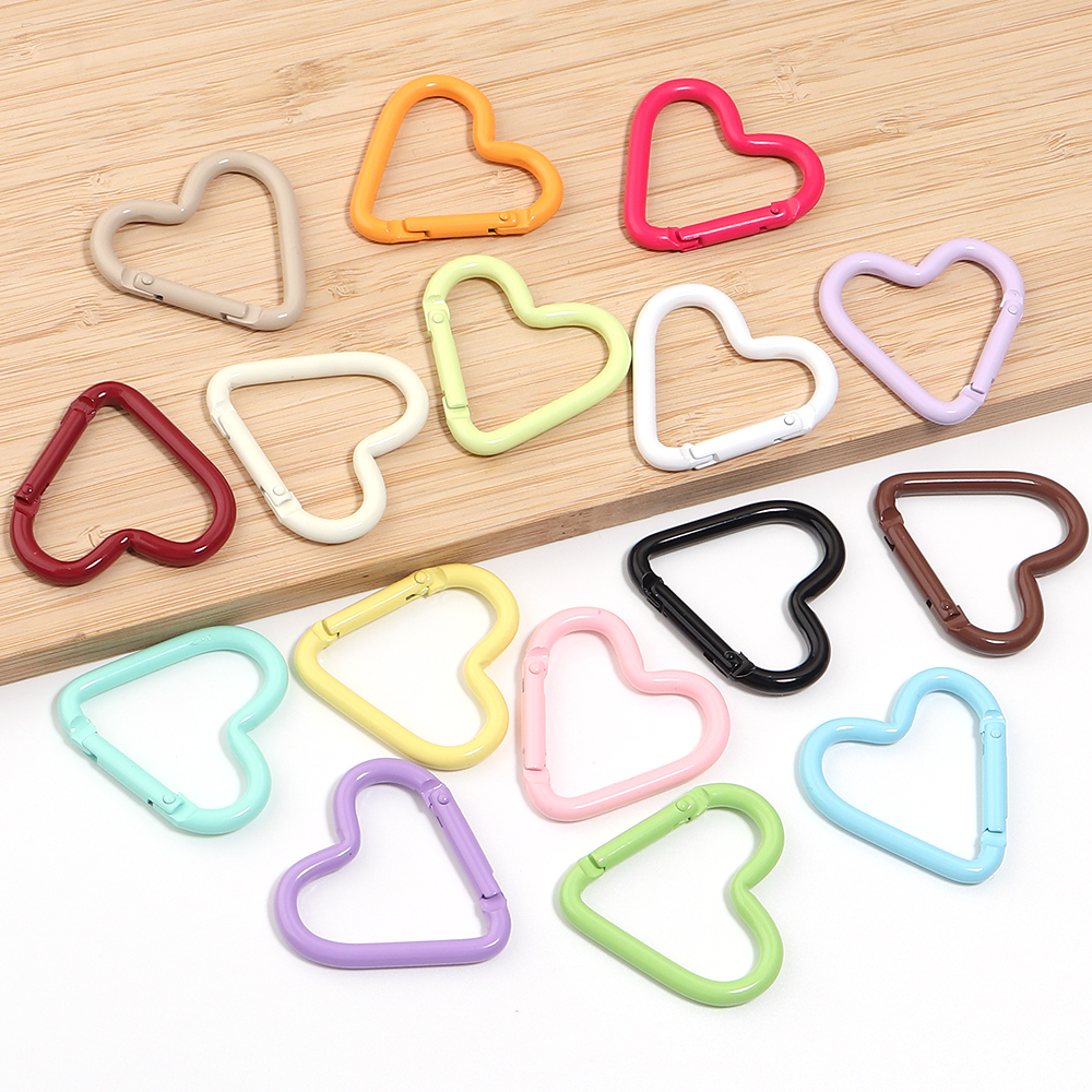 5pcs Colorful Heart-shaped Alu – Jewelry Making Rings Bewertung und Preis