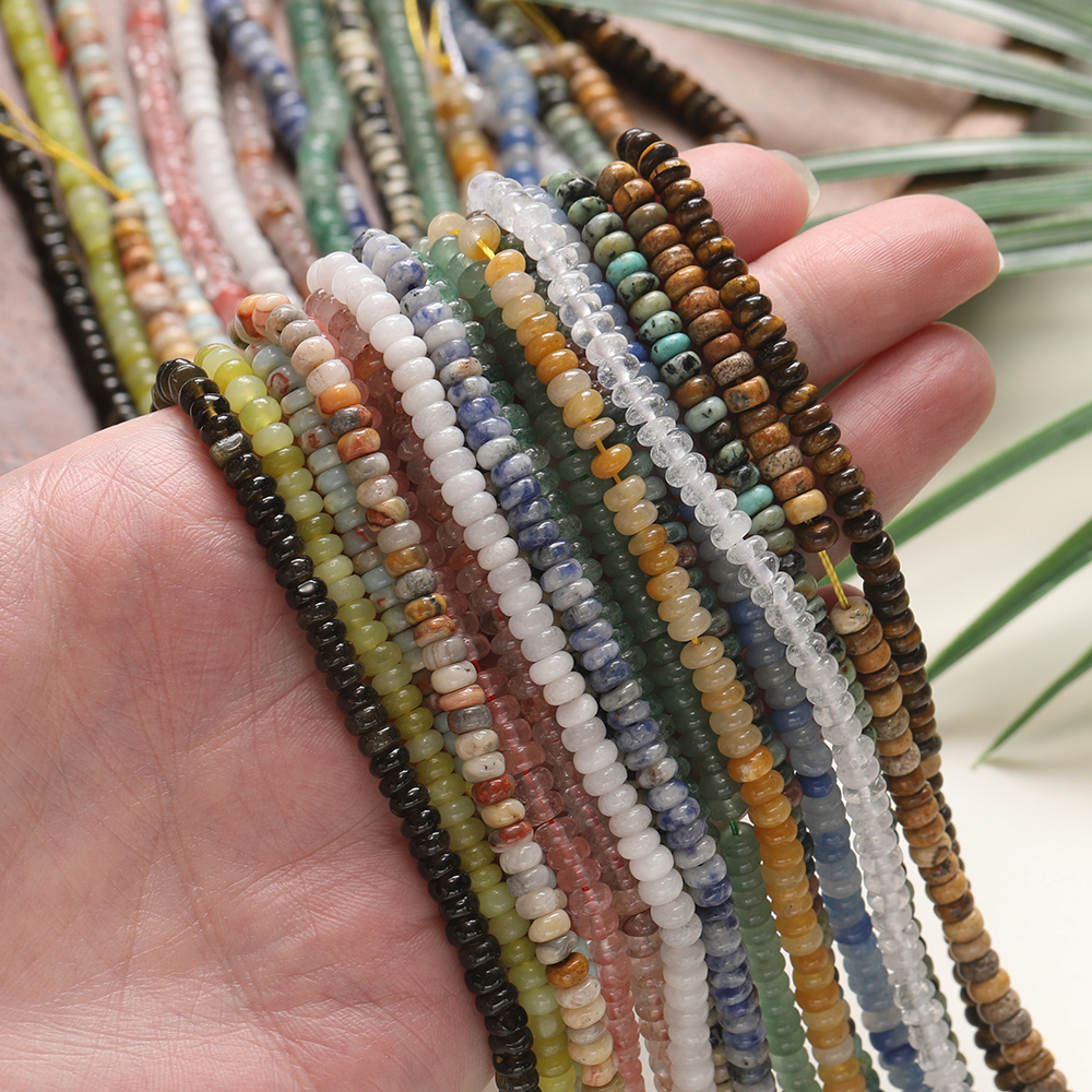 1 Strand Natural Stone Flat Ro – Jewelry Making Stones Bewertung und Preis
