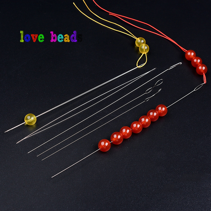 5pcs Big Eye Curved Beading Ne – Beading Needle Fine Bewertung und Preis