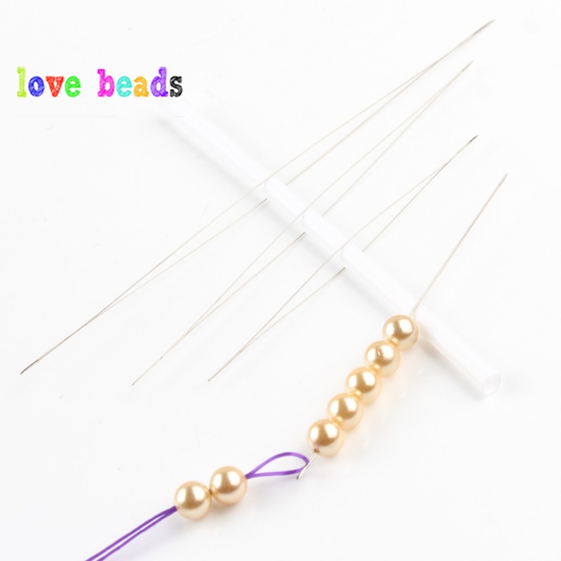 5pcs Big Eye Curved Beading Ne – Beading Needle Fine Bewertung und Preis
