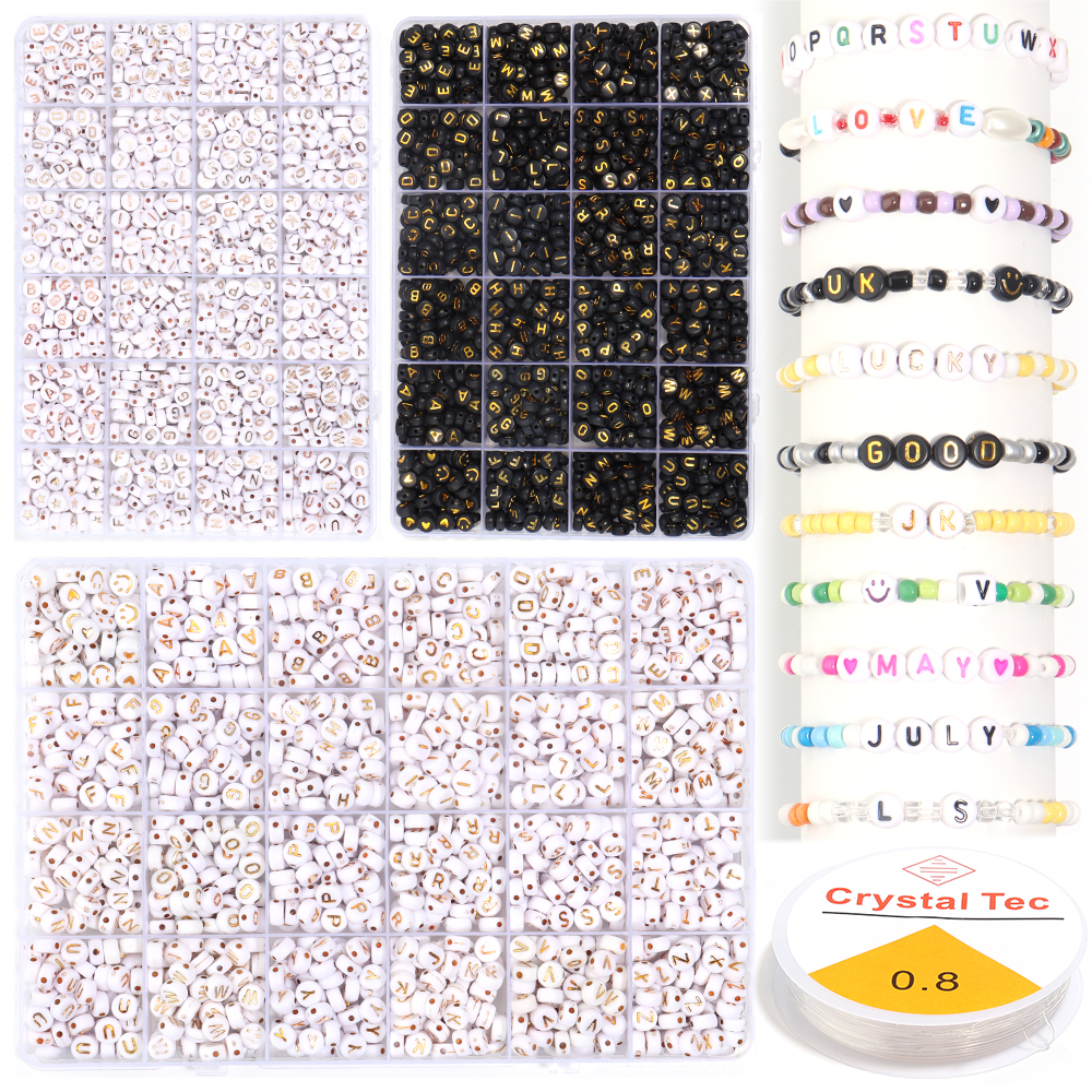 1200pcs/box Acrylic Letter Bea – Jewelry Making Organizer Bewertung und Preis