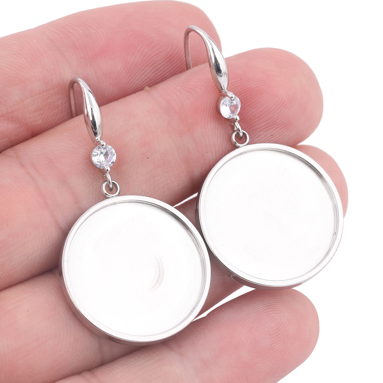 6pcs Stainless Steel Fit 20mm  – Jewelry Making Stones Bewertung und Preis