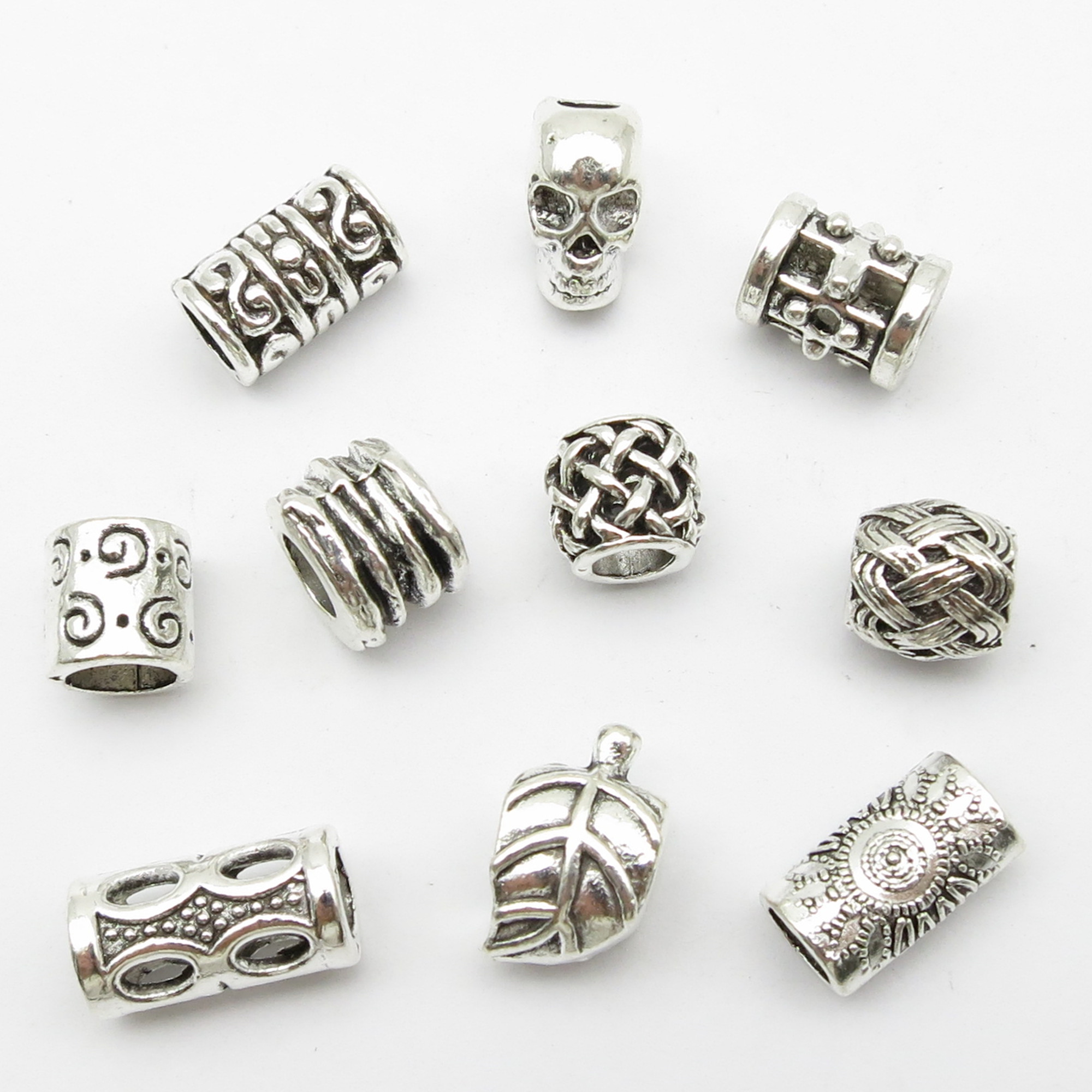 10Pcs/Pack Skull/Leaf DIY bead – Crimp Bead Tube Bewertung und Preis