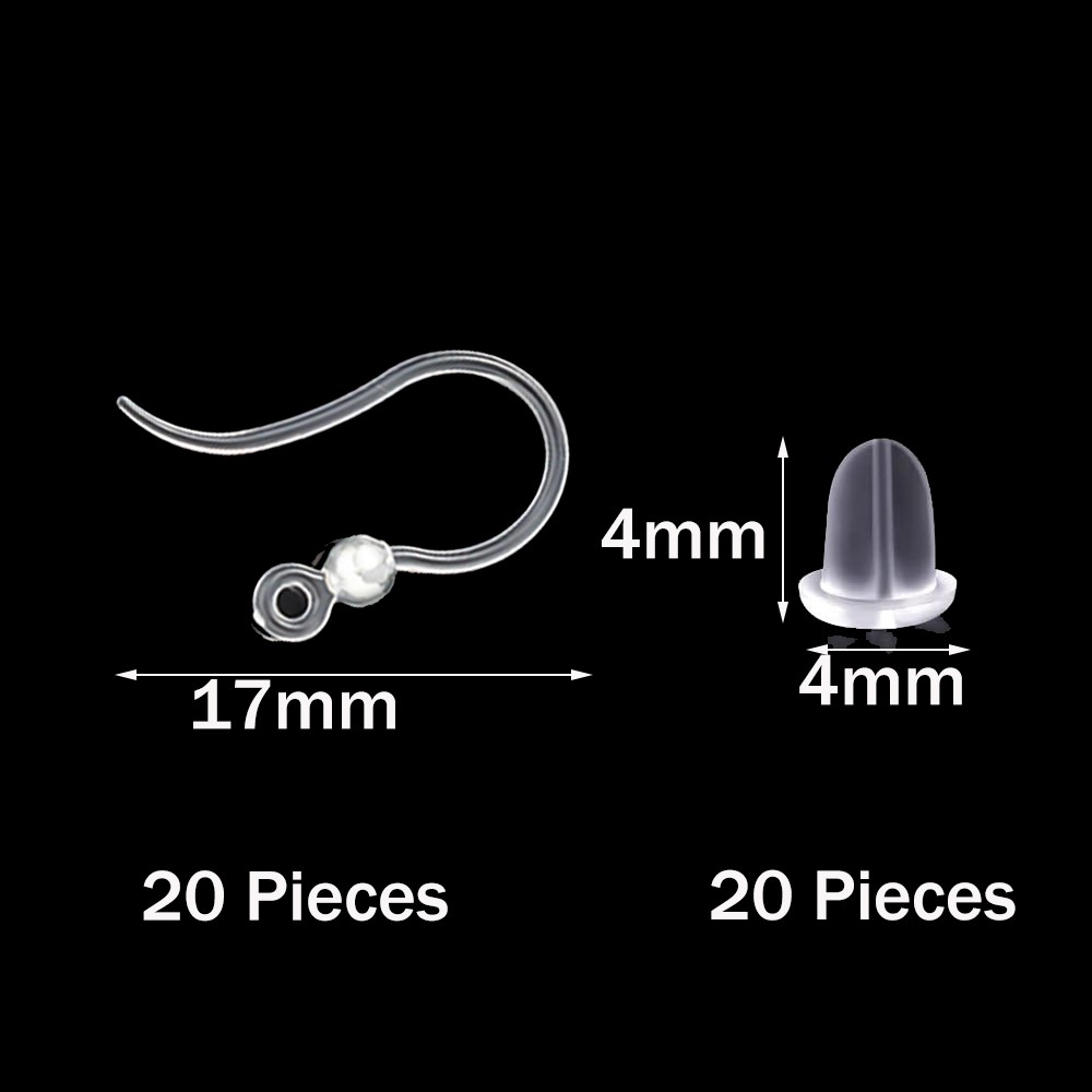 40pcs Clear Plastic Earring Ho – Jewelry Making School Bewertung und Preis