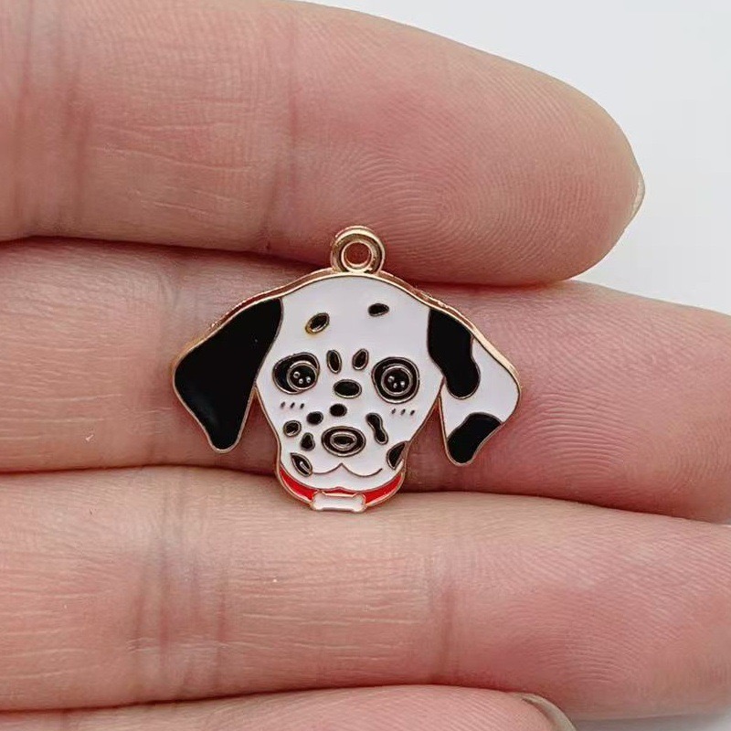 12pcs cartoon pet spotted dog  – Jewelry Making Factory Bewertung und Preis