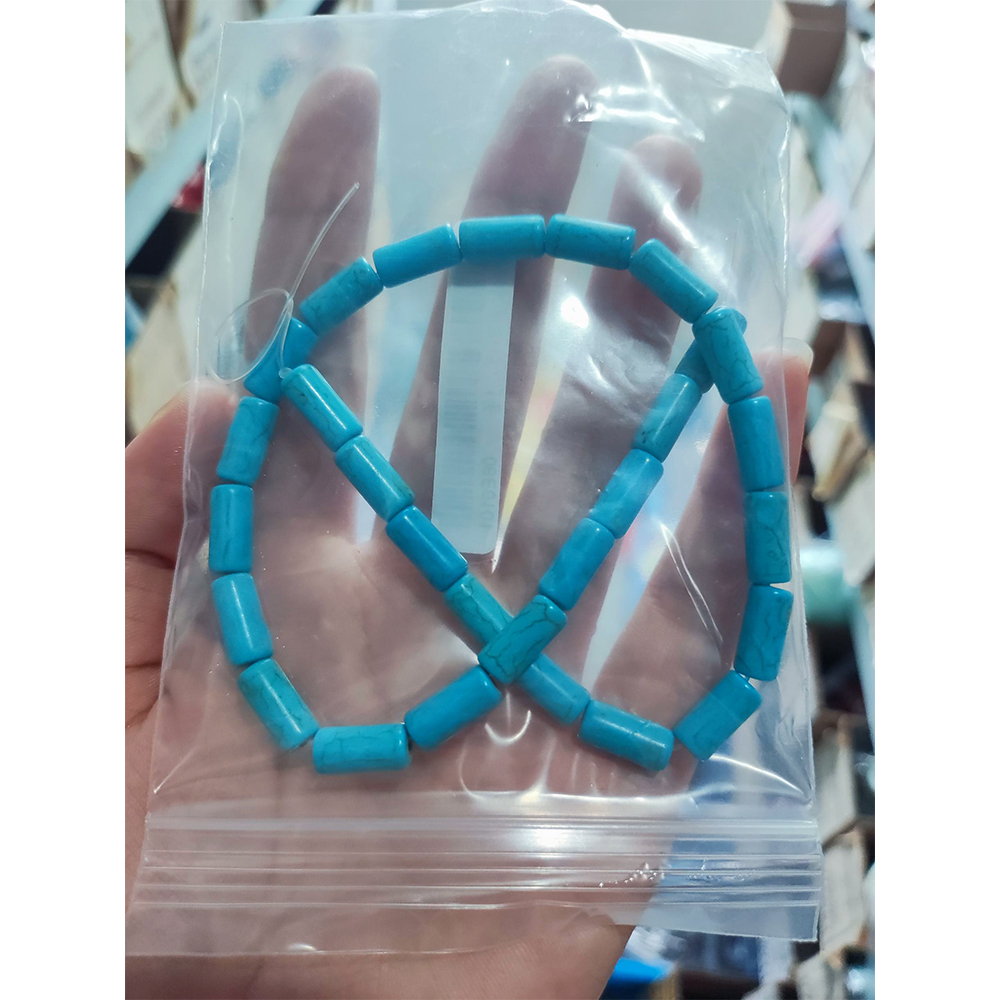1 Strand Natural Blue White Tu – Crimp Bead Tube Bewertung und Preis