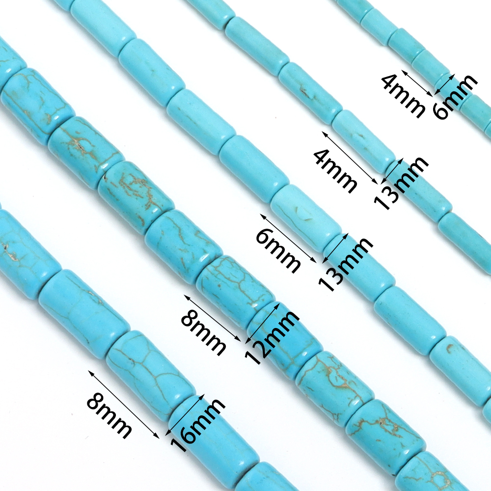 1 Strand Natural Blue White Tu – Crimp Bead Tube Bewertung und Preis